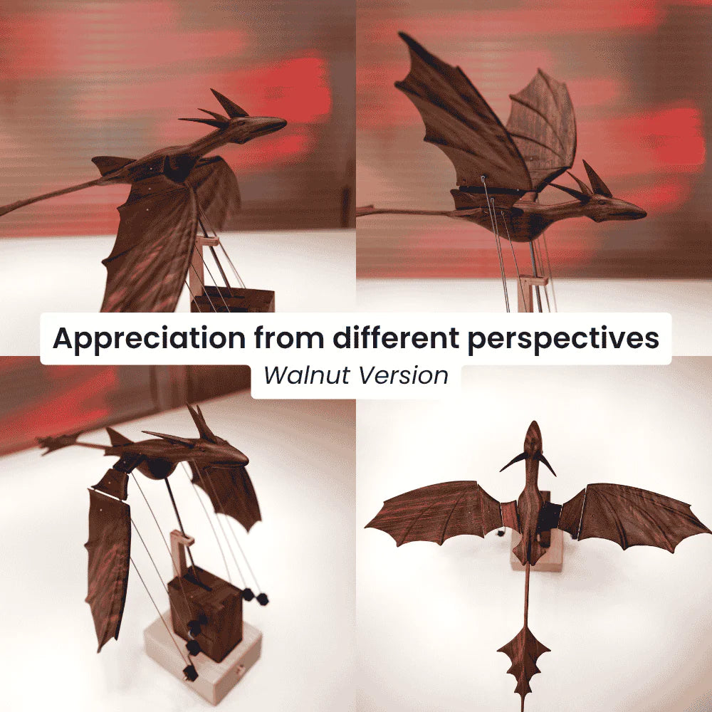 MeanfunLover Handcrafted Wooden Ocean Dragon Automaton