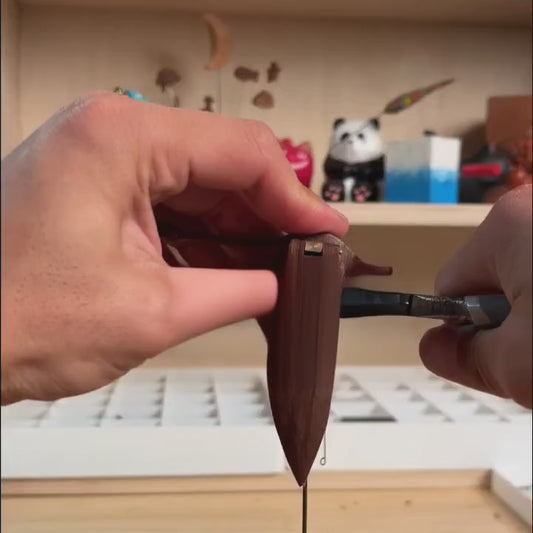 MeanfunLover Handcrafted Walnut Swan Automaton